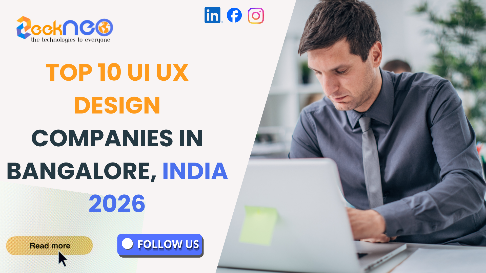 Top 10 UI UX Design Companies in Bangalore India 2026 – SeekNeo showcasing leading user interface and user experience design agencies.